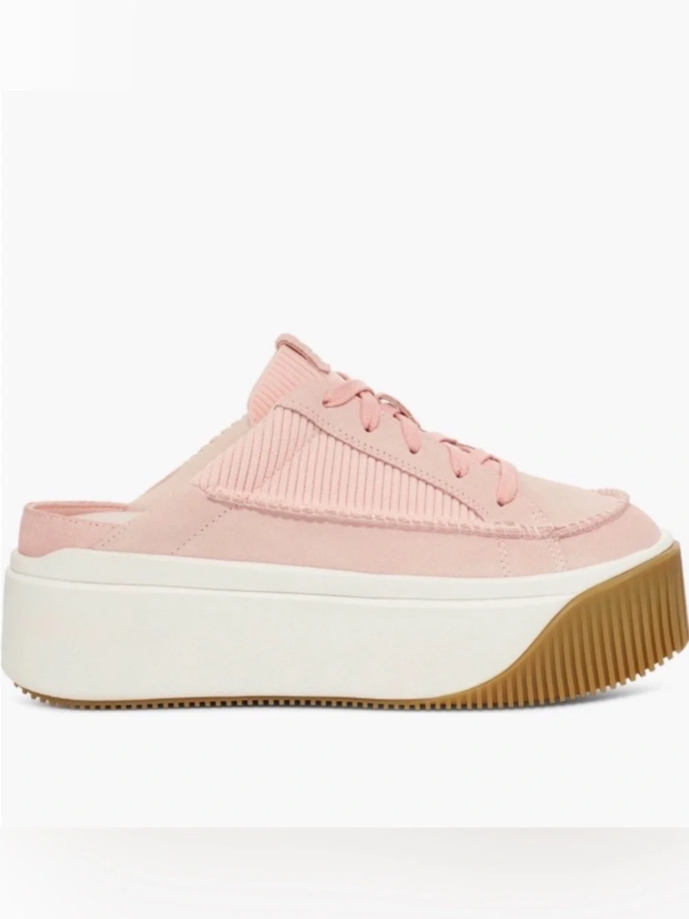 UGG EZ DUZZIT TEACUP ROSE Pink Women's Slip-On Platform Sneakers mules NEW 9.5 - Picture 1 of 10